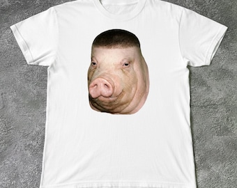 Brainrot Pig Buzz Cut Meme Shirt| Funny Silly Tee