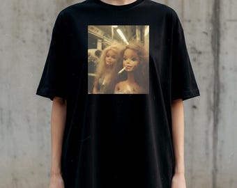 Distressed Party Dolls Meme T-Shirt | Vintage 90s Unhinged Smoking Shirt
