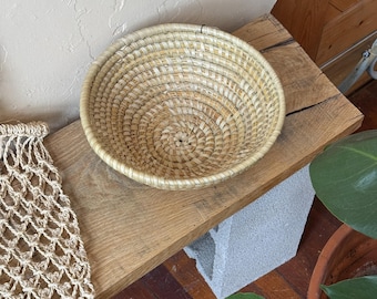 Coil Kaisa Basket - Handwoven Natural Grass Bowl - 11.5 inches