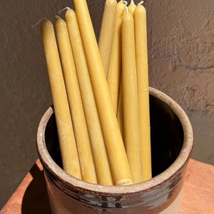 Handmade 100% Beeswax Taper Candles - 10 inch