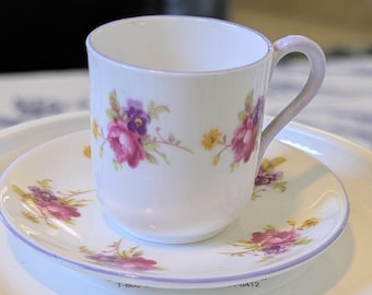 Shelley Miniature Cup and Saucer, Canterbury Fine Bone China
