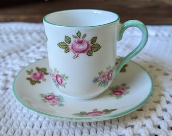 Shelley Rosebud Miniature Fine Bone China Cup and Saucer