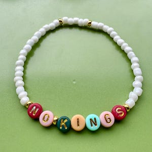 No Kings Beaded Stretch Bracelet - Glass Seed Bead Jewelry