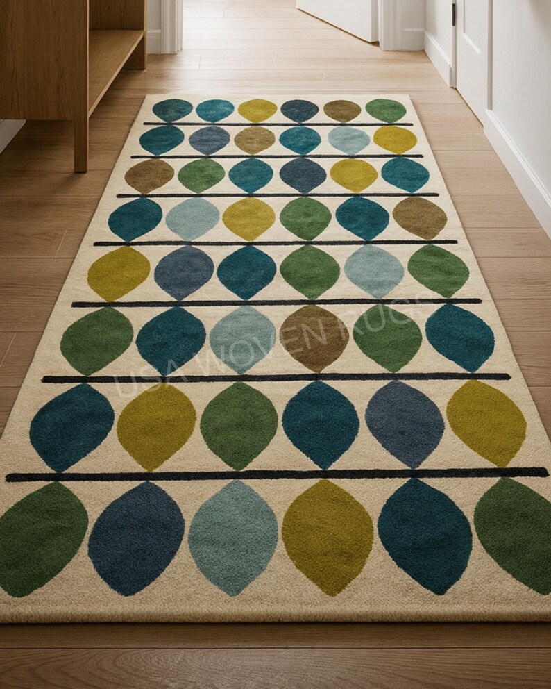 Rectangle Rug With Pattern Hand Tufted Floral Pattern Runner Rug Rectangle Shape Hand Tufted Rugs ...