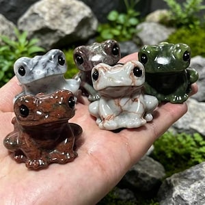 Handgesneden natuurlijke kristallen kikker, woondecoratie, vakantiecadeaus, reikigenezing
