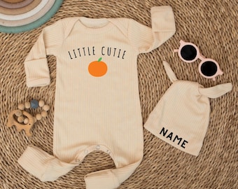Little Cutie Baby Baby Bodysuit And Hat, Cute Fruit Natural Baby Romper, Newborn Outfit, Cute Little Orange Bodysuit, Baby Shower Gift