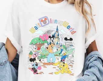 Retro Disneyworld Comfort Colors Shirt, Mickey and Friends Tee