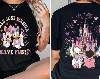 Disney Minnie Daisy Summer Sweatshirt, Girls Just Wanna Have Sun, Disney Besties Shirt, Disneyworld Shirt, Disney Summer Shirt