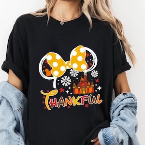 Camiseta de Acción de Gracias de Disney Mickey y Minnie 2025, viaje de otoño para Acción de Gracias, camiseta de regalo de Disney a juego para la familia de Disney para Acción de Gracias, personalizada de Disney