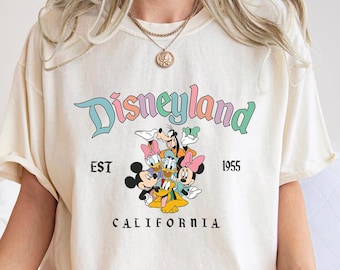 Disneyland California Comfort Colors Tee: Mickey and Friends Vacation Shirt