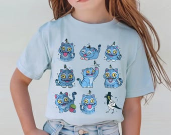 面白いデーモンハンタータイガーキャットキッズシャツ、K-POP Tシャツ