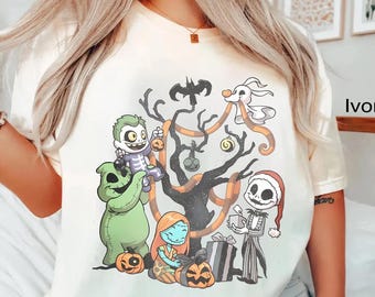 ちびナイトメアー・ビフォア・クリスマスTシャツ：ジャック、サリー、ウギー・ブギー