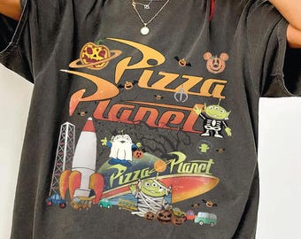 Camiseta de Halloween de Pizza Planet, camiseta de Disney de Toy Story Alien