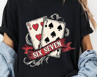 Playing Cards Valentine's Day Tee, Six Seven Coquette Shirt