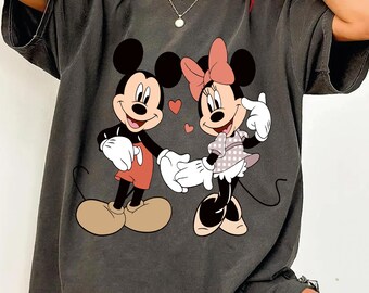 Mickey Minnie Couple Shirt, Disney Valentine's Day Tee, Disneyland Honeymoon Sweatshirt, Hubby and Wifey Gift, Mouse Family T-shirt