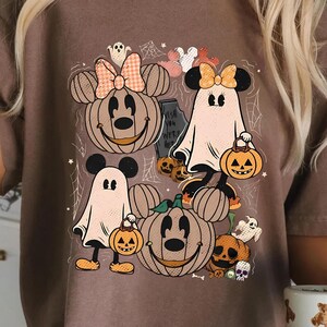 Retro Mickey Minnie Halloween Couple Shirts, Mickey Ghost Shirt, Minnie Ghost Shirt, Spooky Season Shirt, Disney Halloween