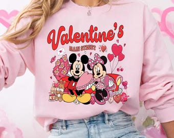 バレンタイン ミッキー＆ミニー Tシャツ カップルデザイン