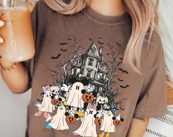 Haunted Mansion Halloween Shirt, Ghost Mickey and Friends Tee