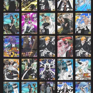 Bleach Anime Digital Cards (20 Pack) | Collectible Fan Art | Anime Trading Card Set | Instant Download