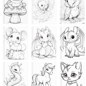 70 pages à colorier d&#39;animaux mignons les plus vendues - Coloriages pour adultes et enfants à imprimer au format numérique, téléchargement immédiat au format PDF