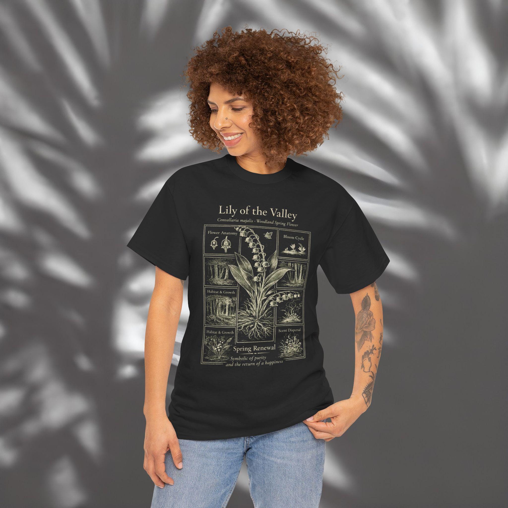 Lily of the Valley Shirt, Botanical Floral T-shirt, Cottagecore
