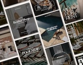 Hotel Instagram Templates Canva Bundle – 50 Social Media Posts for Hotel Marketing, Hospitality Branding Kit