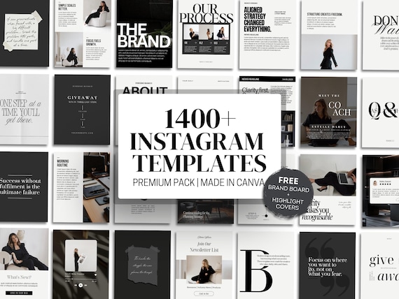 1400+ Minimal Instagram Templates | Canva Business Posts, Stories, Reels (Digital Product)