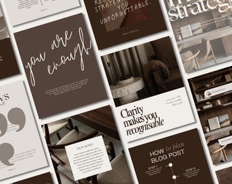 Iced Latte Neutral Brown Templates for Business Growth | 500+ Canva Social Media Posts, Stories & Reels