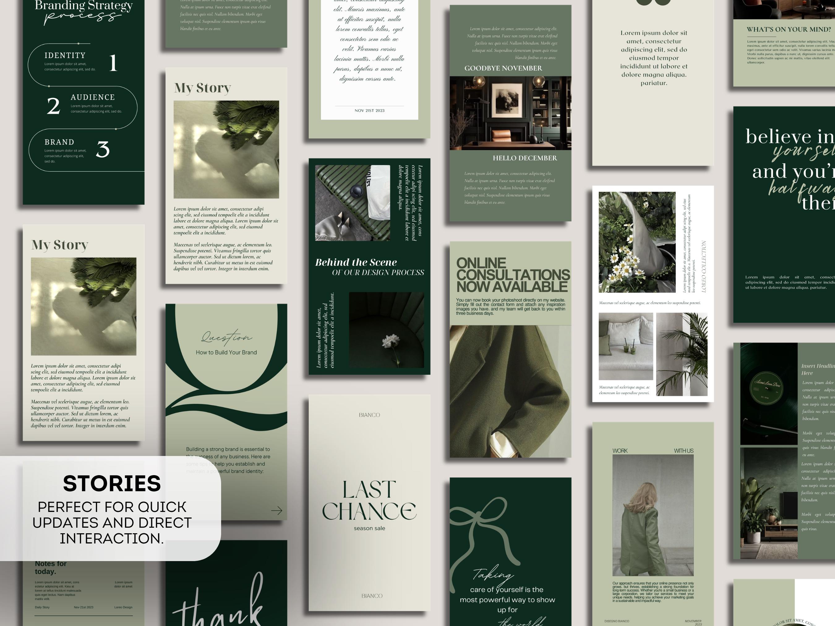 500+ Dark Green Instagram Templates | Editable Canva Posts | Minimalist ...