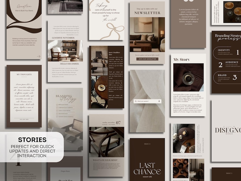 Canva Instagram Templates for Small Business | Iced Latte Brown Tones ...