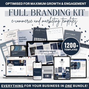 Blåbärsinspirerat varumärkesbyggande kit | Professionell varumärkesidentitet för småföretag och kreatörer