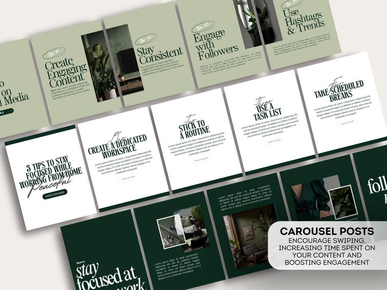 500+ Dark Green Instagram Templates | Editable Canva Posts | Minimalist ...