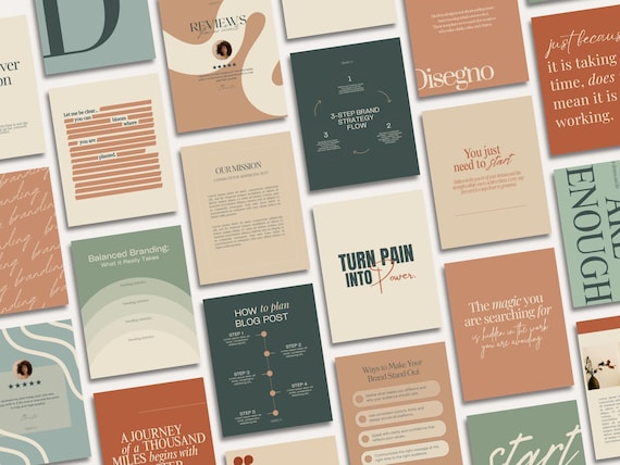 Bohemian Instagram Templates | 500+ Canva Posts & Stories in Natural, Calming Tones | Social Media Kit for Business