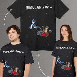 Regular Show T-Shirt, Mordecai and Rigby Shirt, Cartoon Graphic Tee, Unisex Retro Shirt, Funny Gift for Fans, 90s Cartoon Tee