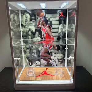 New Custom Double Tier PSA / Raw Sports Card Display Case with LED Lights bild 1