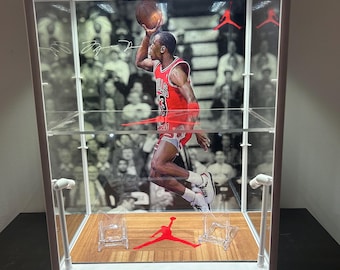 New Custom Double Tier PSA / Raw Sports Card Display Case with LED Lights