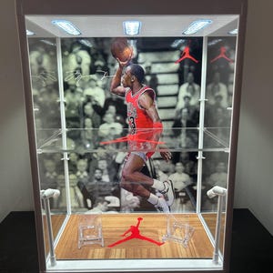 New Custom Double Tier PSA / Raw Sports Card Display Case with LED Lights bild 3
