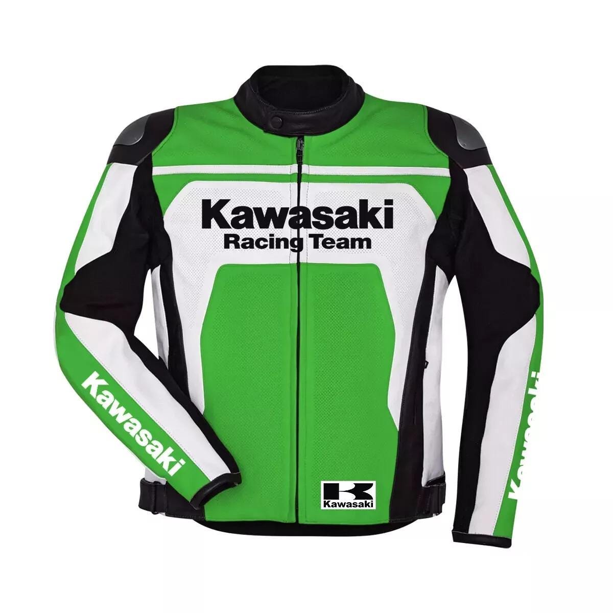 Kawasaki Racing Team Green Cowhide Leather Motorcycle Jacket - Etsy