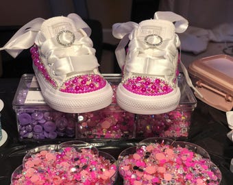 Kids Custom Bling Low Top Sneakers