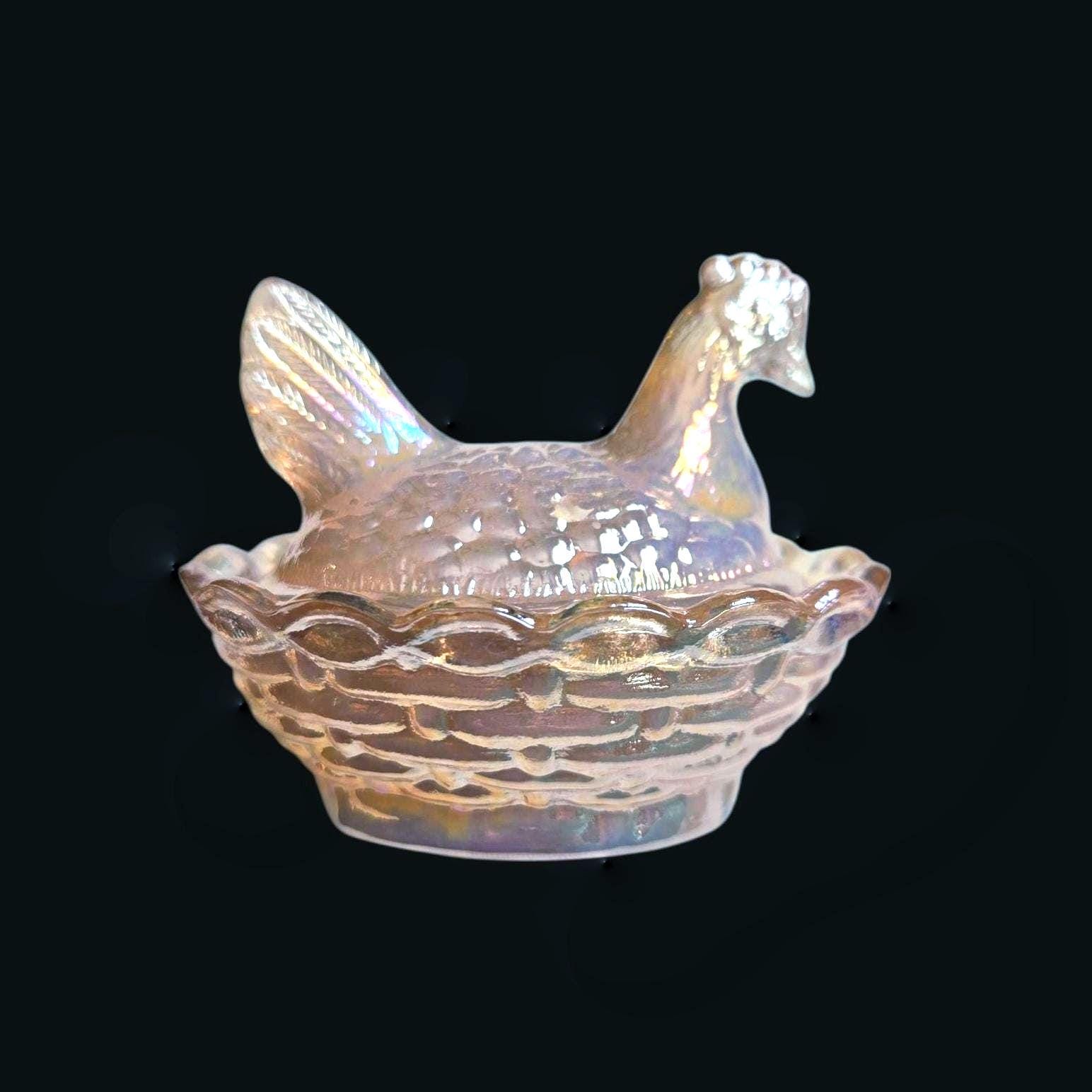 Boyd Mini Hen on Nest. Salt Size 2.5 Inch Base. Color is Crown