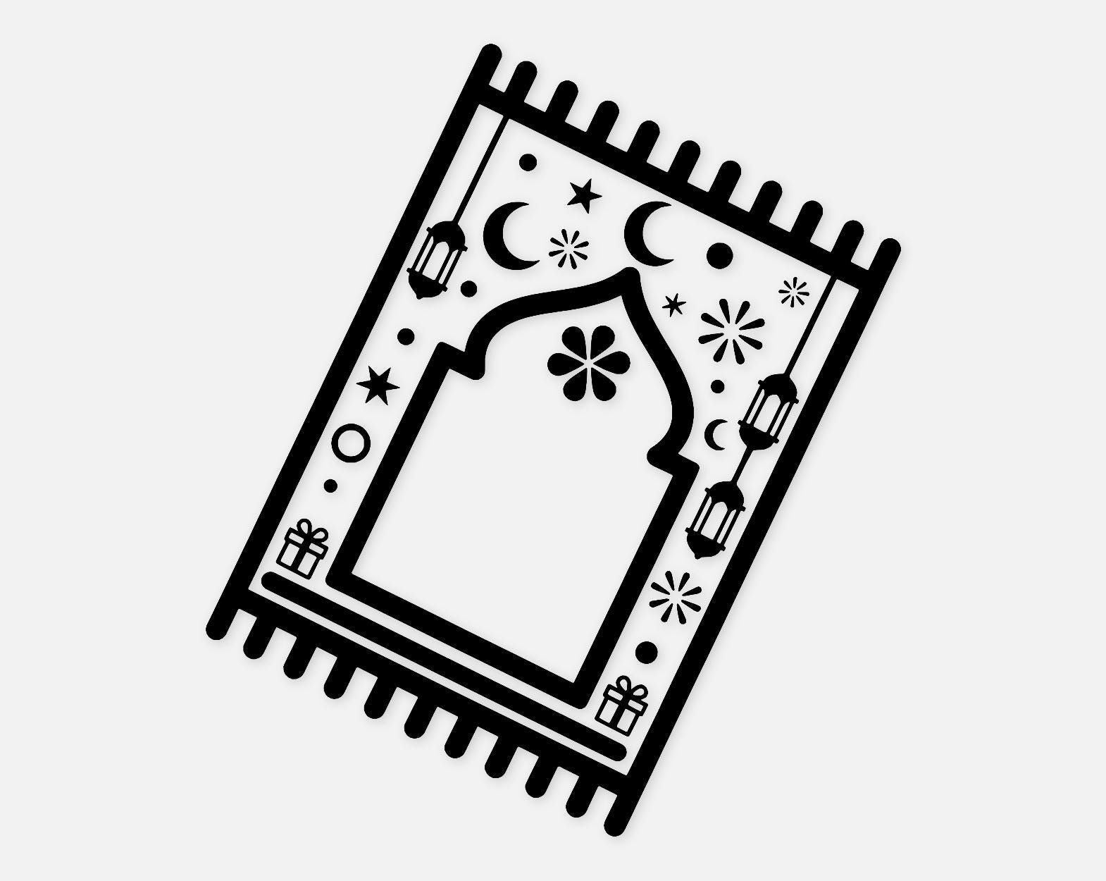Prayer Rug Svg: Bold Outline Design for Religious Celebrations - Etsy