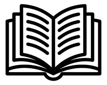 Open Book Icon Svg Png: Cut Ready Digital Design for Cricut Silhouette ...