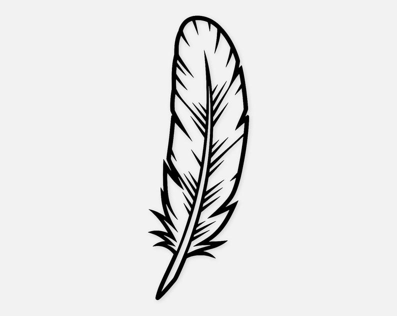 Minimal Feather Icon Svg Png: Cut Ready Digital Design for Cricut ...