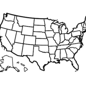 Usa Map Outline Svg Png: Bold Clean Design For Cutting