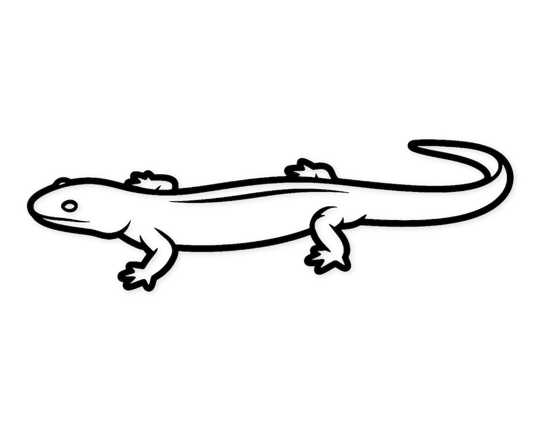 Salamander Icon Svg Png: Bold Outline for Stickers - Etsy