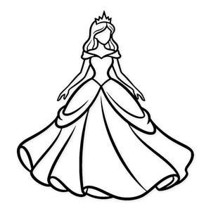 Princess Silhouette Svg Png: Minimalist Design For Crafting