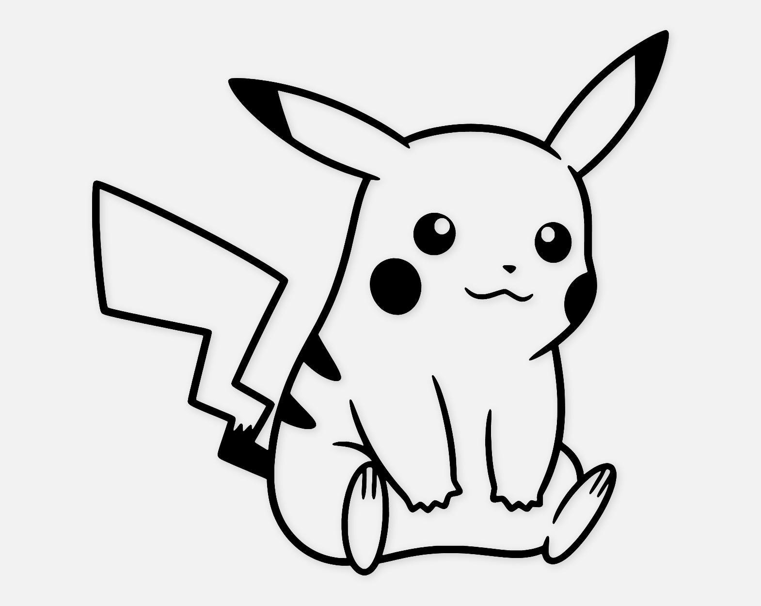 Pikachu Icon Vector Pikachu Icon SVG: Bold Design for Cricut, Stickers (digital Download - Etsy