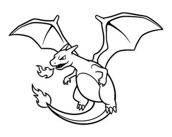 Charizard Icon Svg Png: Bold Minimalist Design For Cricut