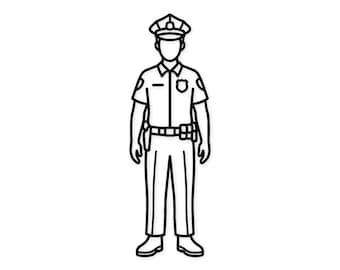 Icono de oficial de policía SVG y PNG: Diseño atrevido para camisetas