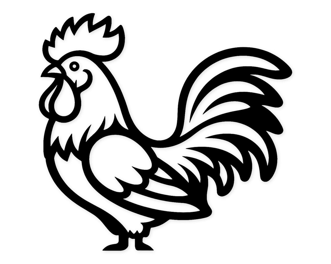Cockerel Icon Svg Png: Bold Design for Crafts - Etsy UK